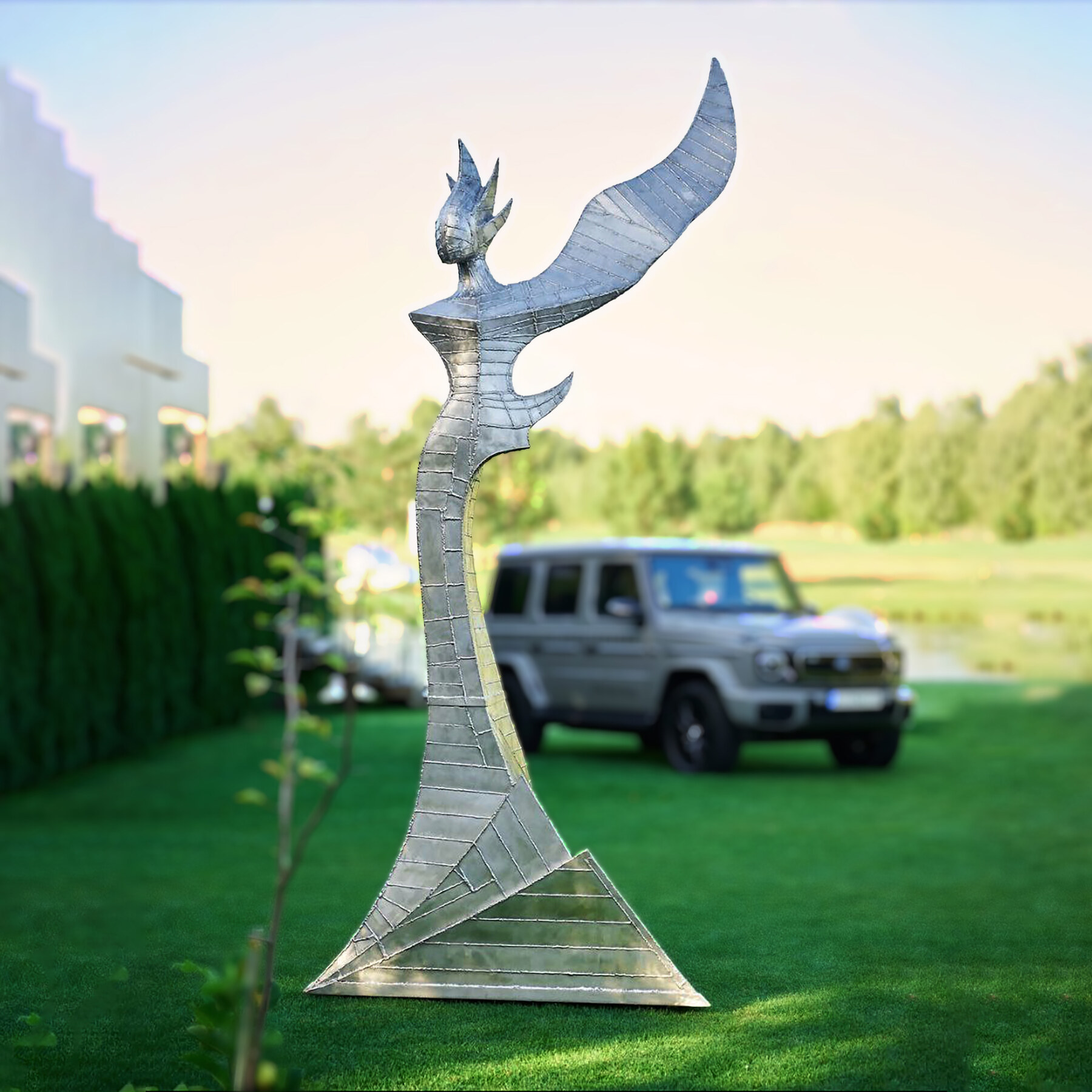 NIKA, stainless steel sculpture by Astian Rey