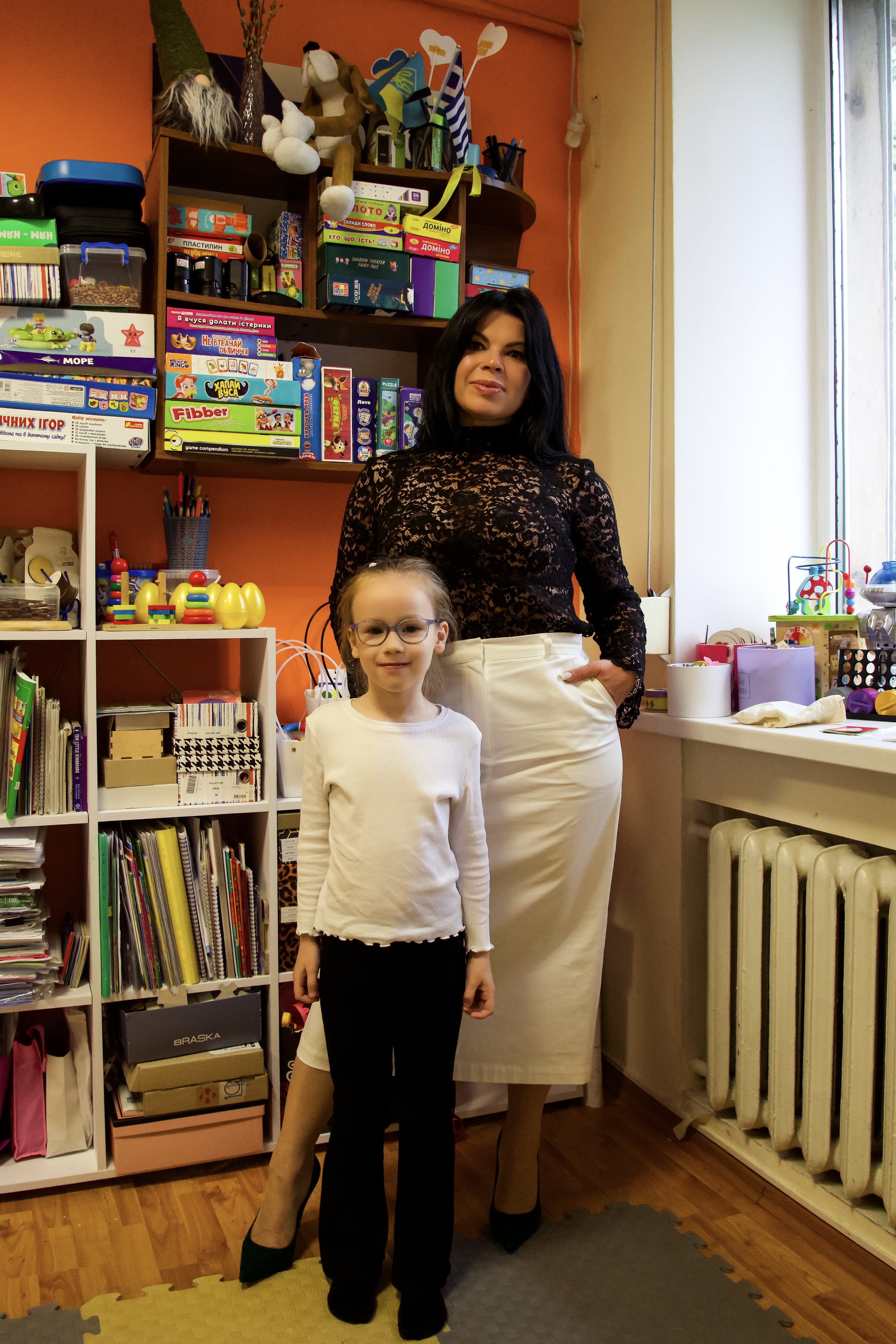 Iryna Savchenko with a child