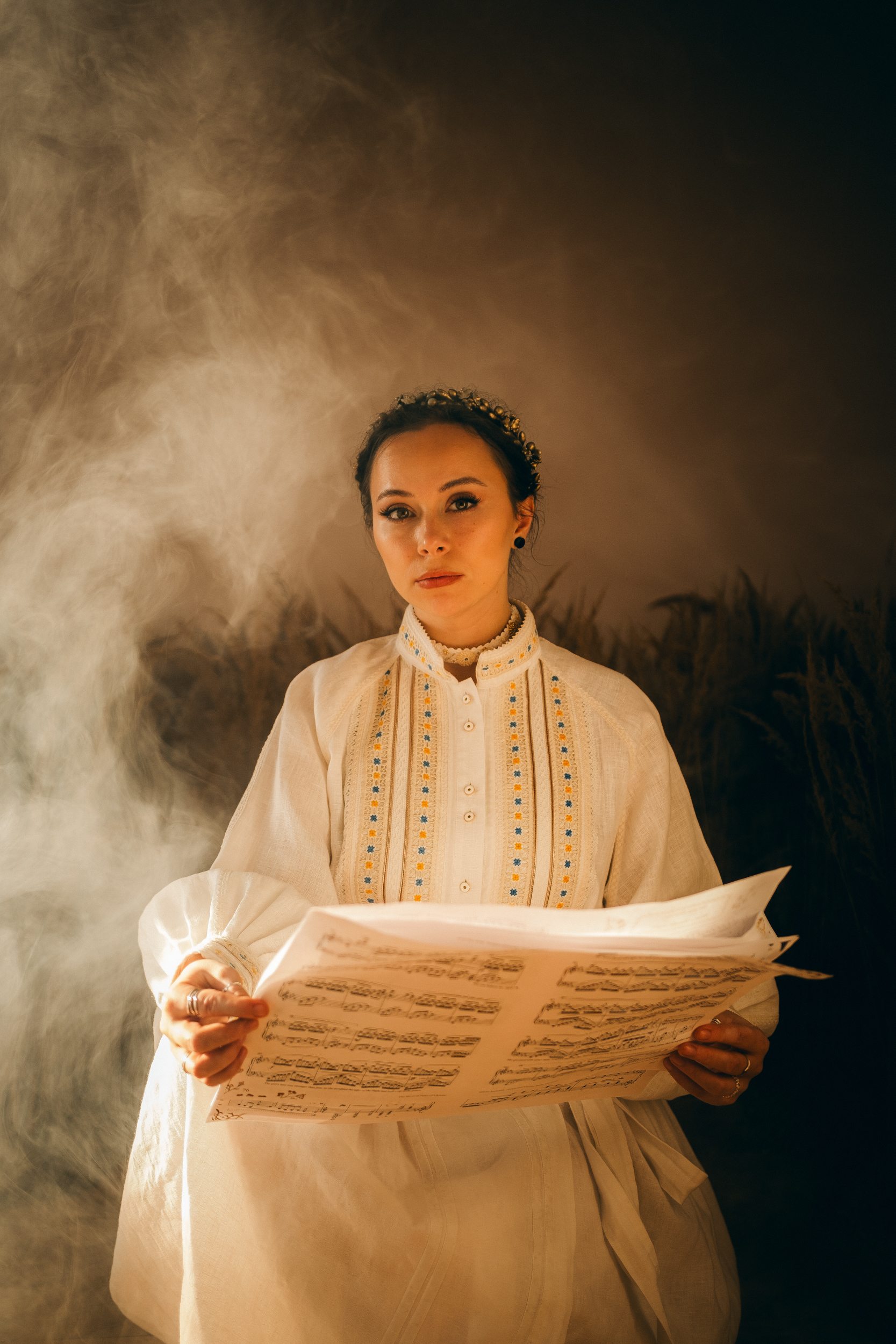 Mariia Yaremak with sheet music