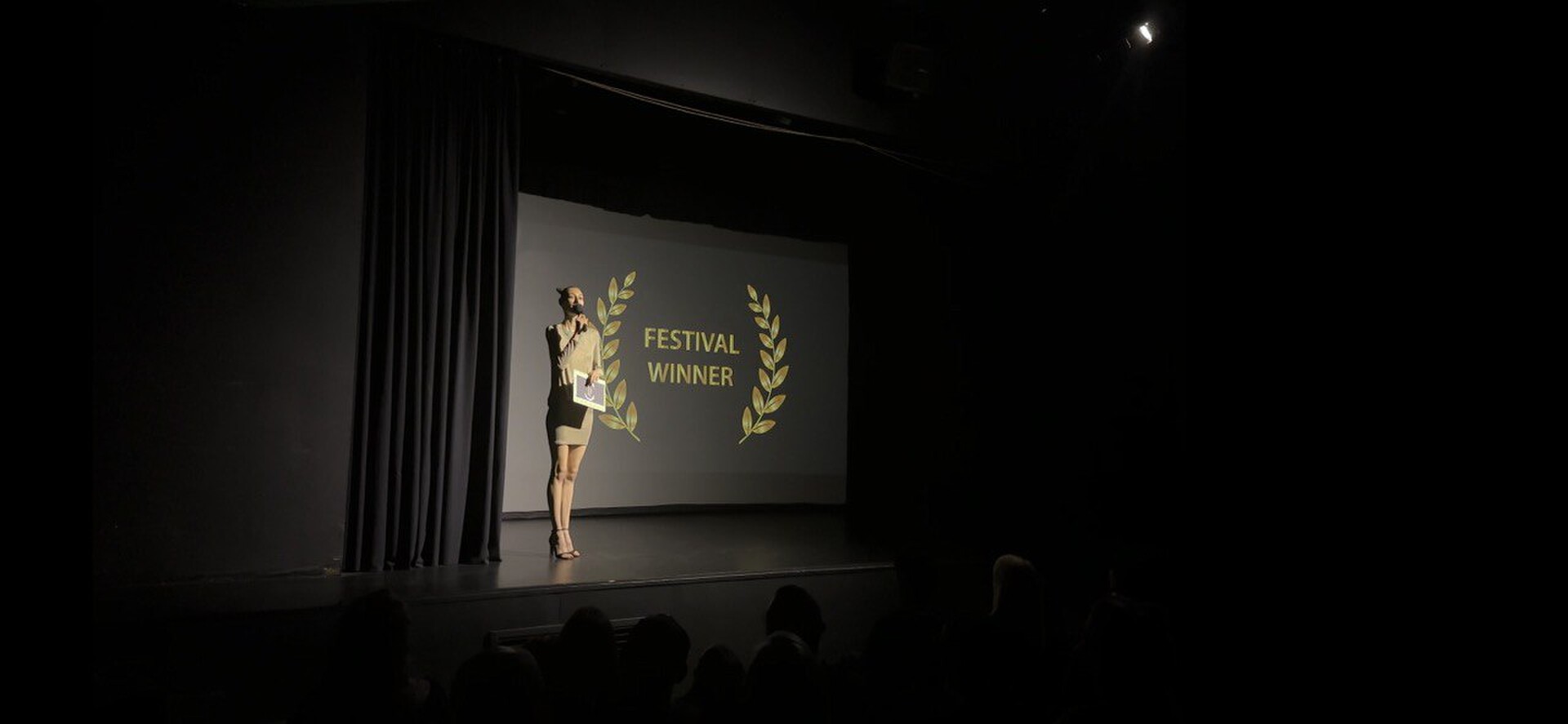 Max Sir International Film Festival — winner announcement on stage