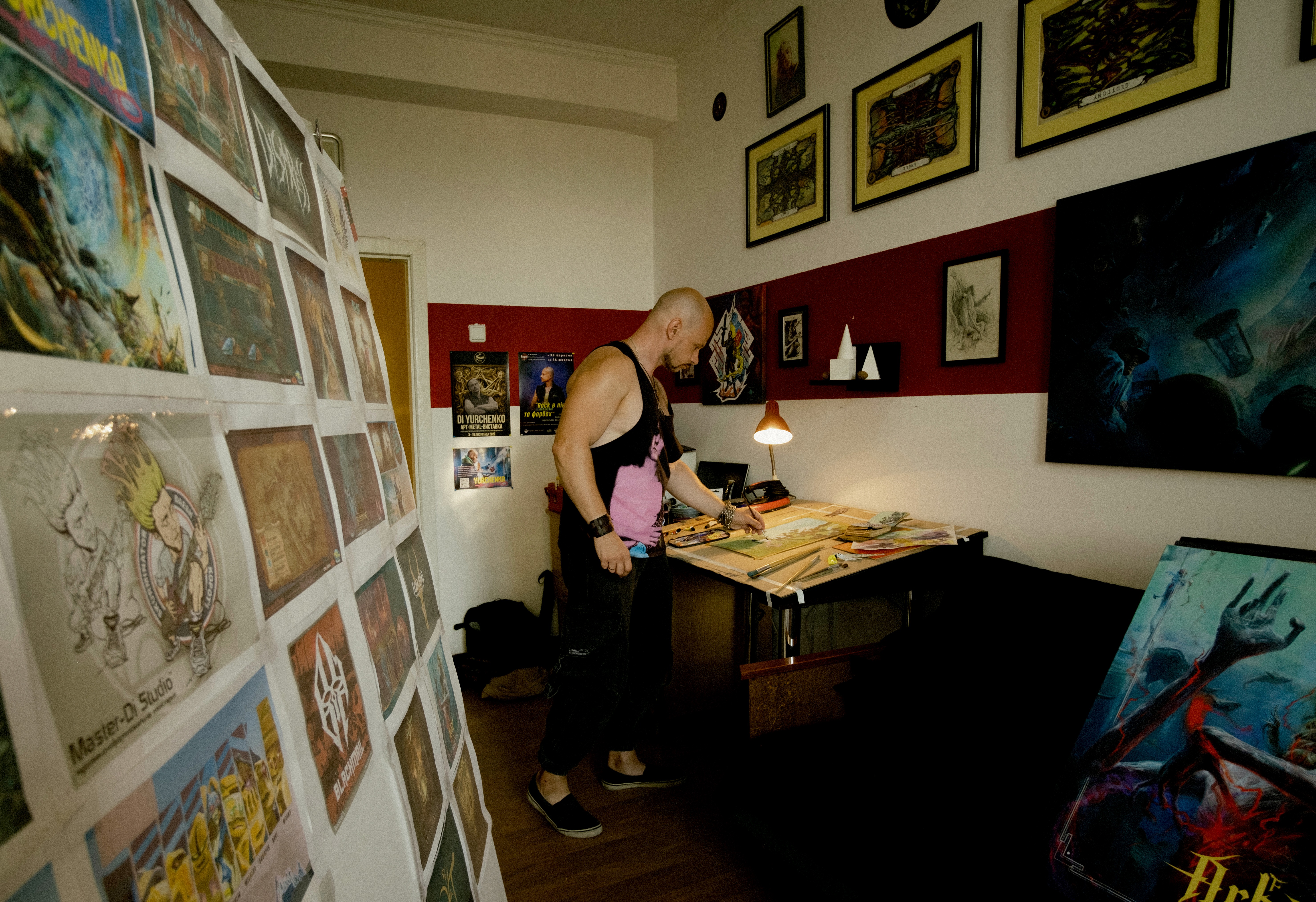Dmytro Yurchenko in his studio